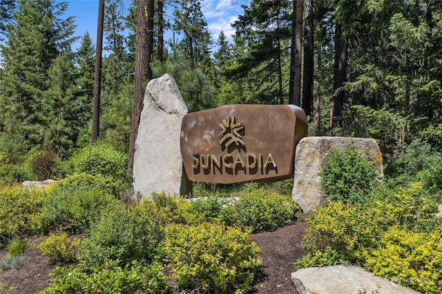 view of community sign