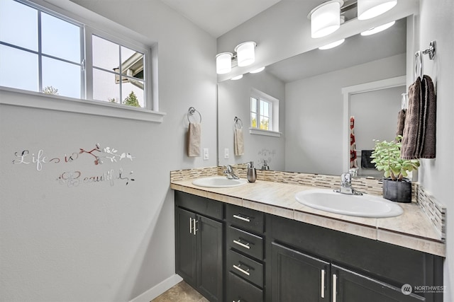 bathroom with vanity