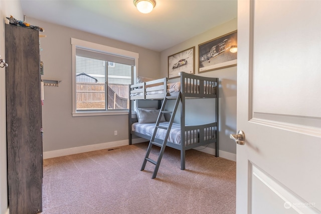 view of carpeted bedroom