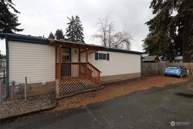 view of manufactured / mobile home