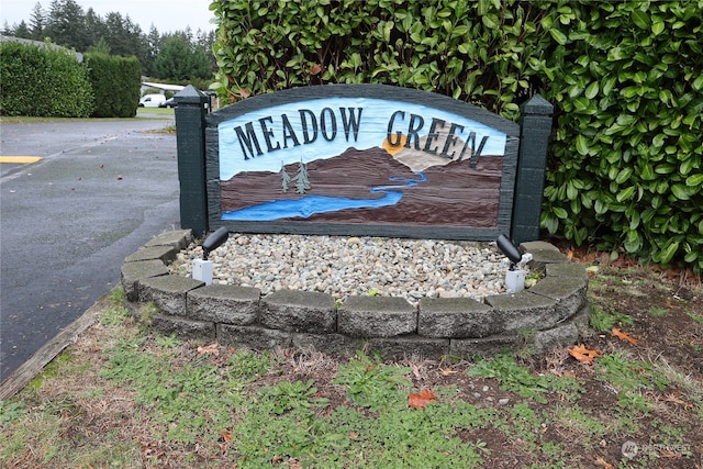 view of community sign