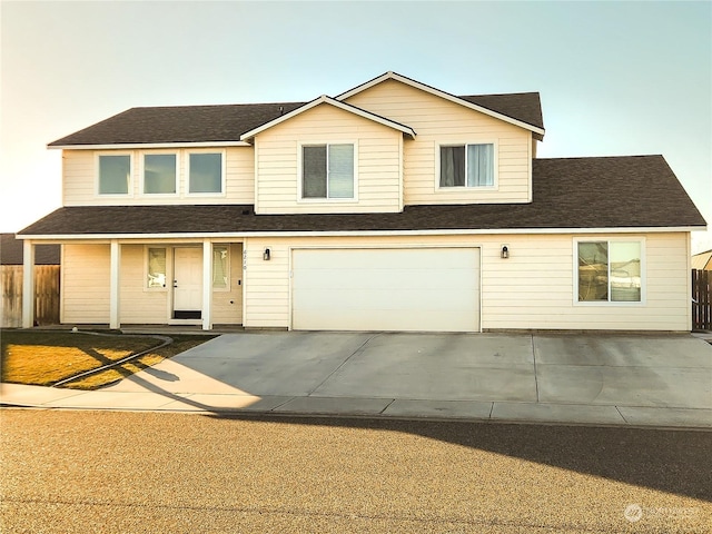 view of front of house featuring a garage