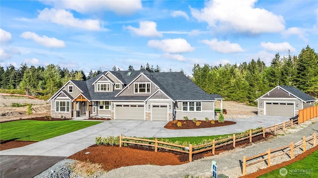 25709 64th Avenue Ct E Unit 7, Graham, WA 98338 - craftsman-style home featuring stone siding and driveway