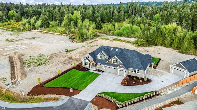 25709 64th Avenue Ct E Unit 7, Graham, WA 98338 - aerial view of property and surrounding area featuring a heavily wooded area