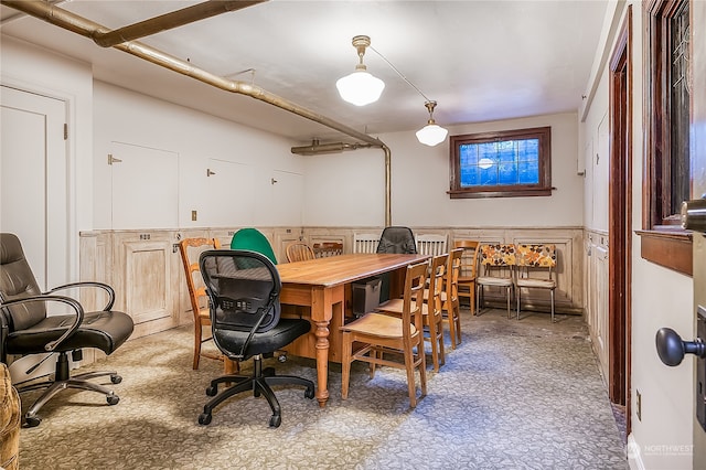 view of dining area