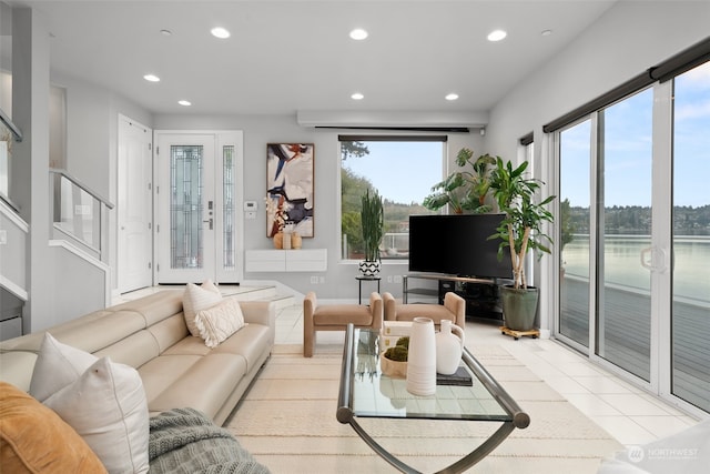 living room with a wealth of natural light