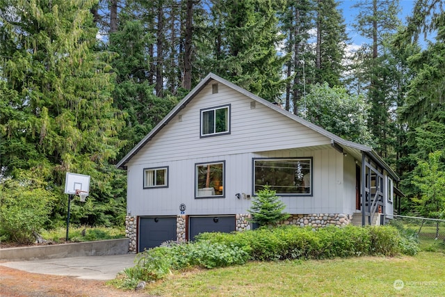 view of home's exterior featuring a garage