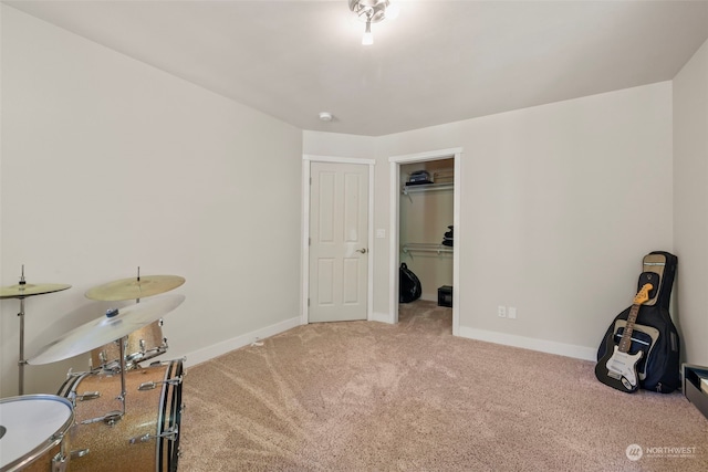 interior space featuring carpet floors