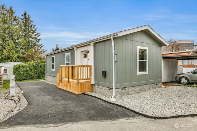 view of front of house featuring a deck