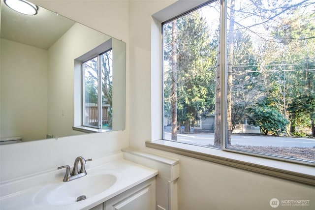 bathroom with vanity