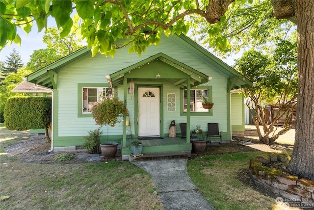 bungalow with a porch