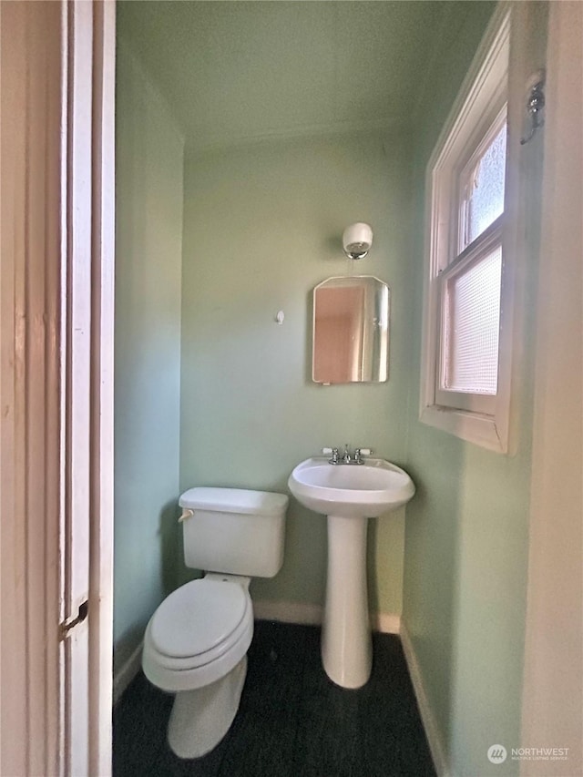 bathroom with toilet and sink