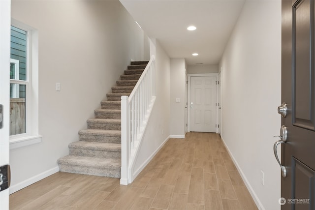 interior space with wood-type flooring