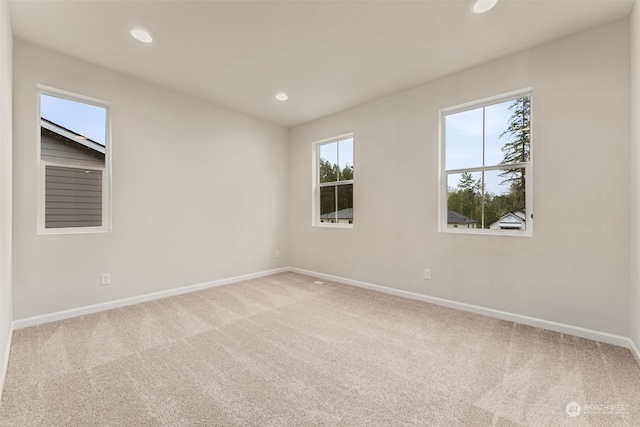 view of carpeted empty room