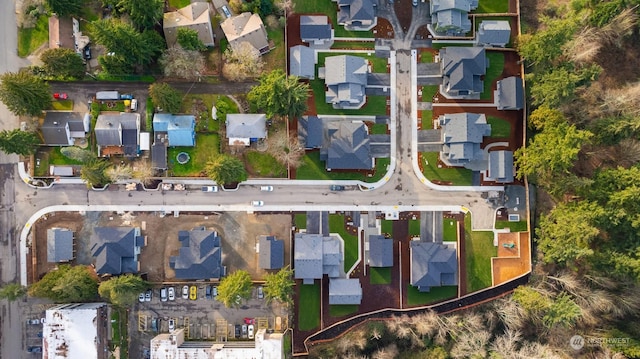 bird's eye view featuring a residential view