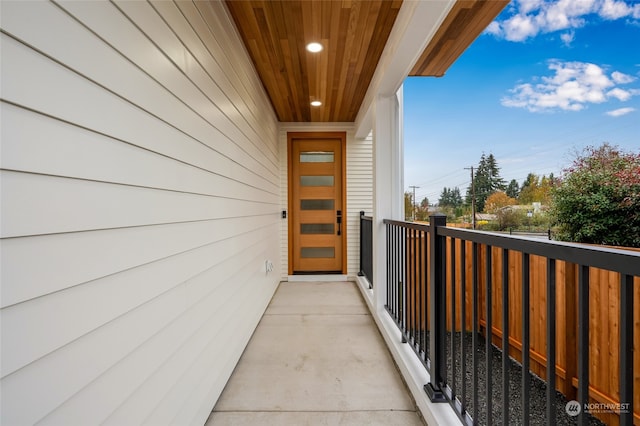 view of balcony