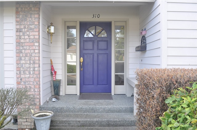 view of doorway to property