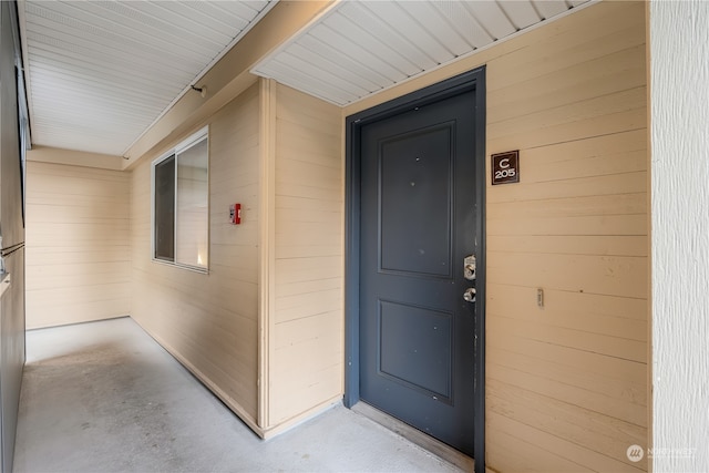 view of doorway to property