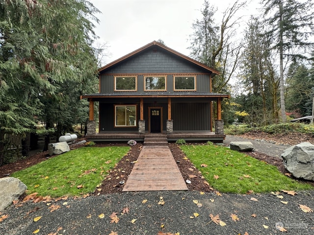 view of front of home with a porch