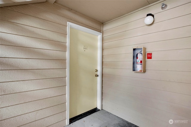 view of doorway to property