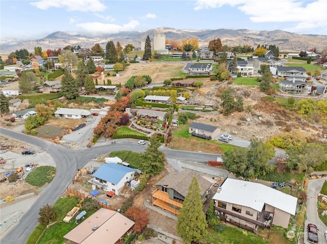 bird's eye view featuring a mountain view