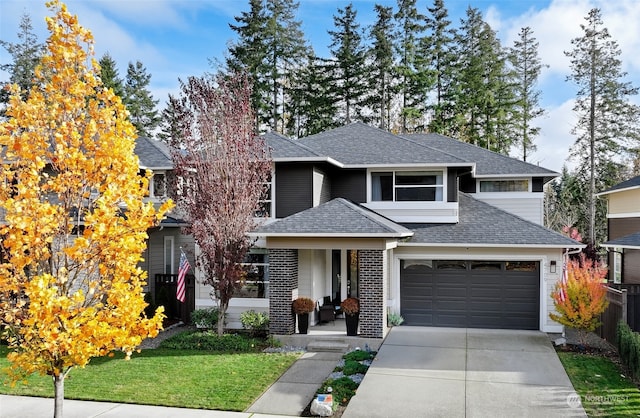 view of property with a front lawn