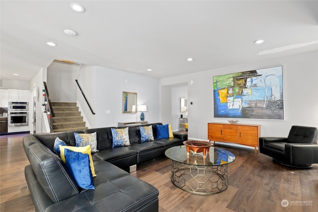 living room featuring hardwood / wood-style floors