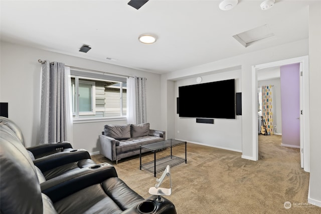 view of carpeted living room