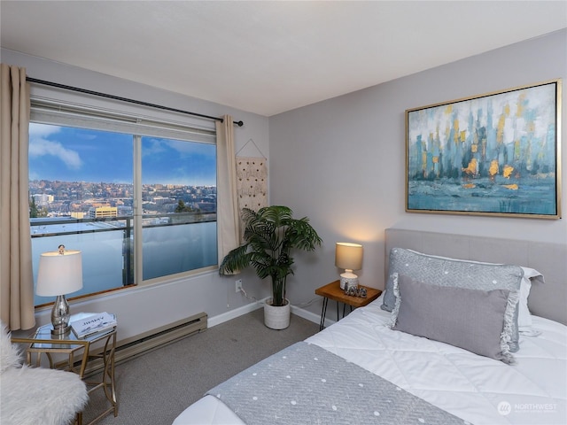 view of carpeted bedroom