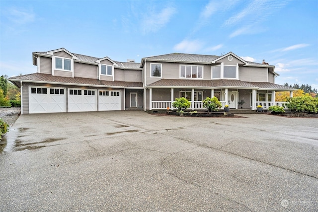 view of front of home with covered porch