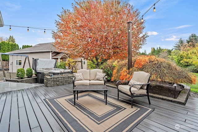 view of wooden deck