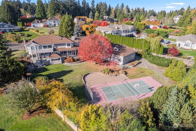 birds eye view of property