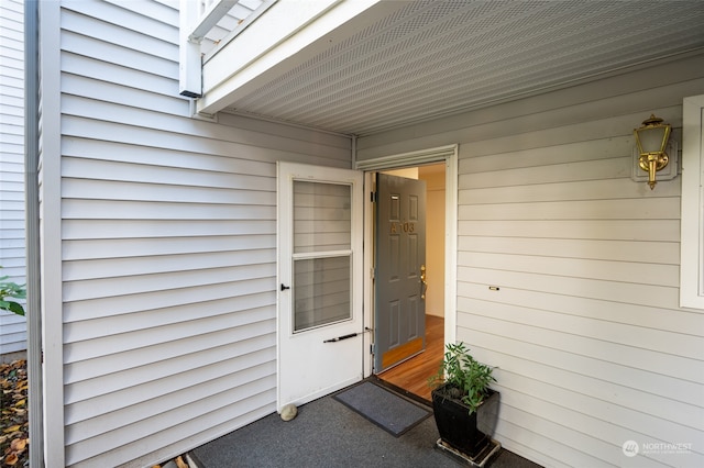 view of doorway to property