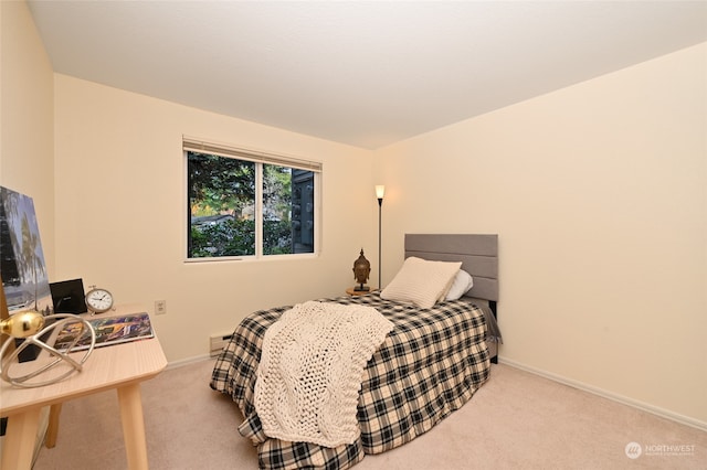 view of carpeted bedroom