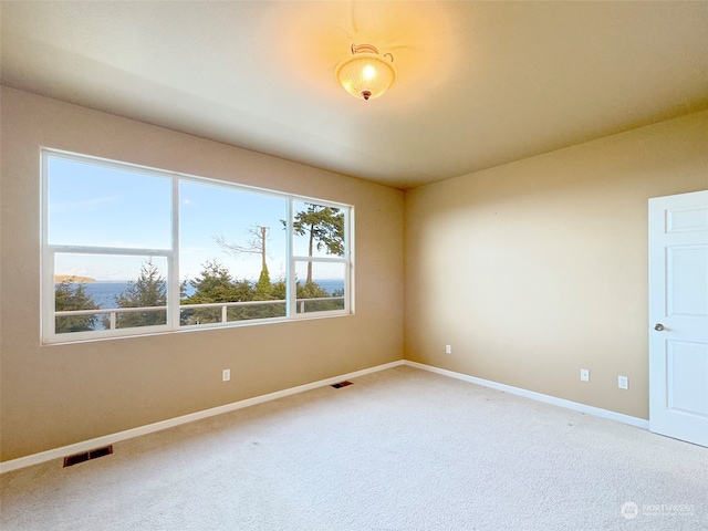 view of carpeted spare room