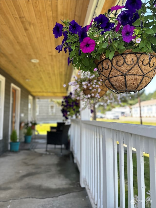 view of patio / terrace with a balcony