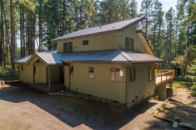 view of rear view of property