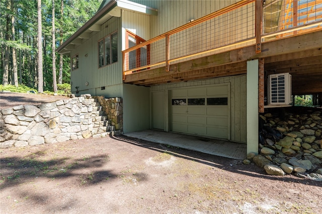 view of property exterior featuring a garage