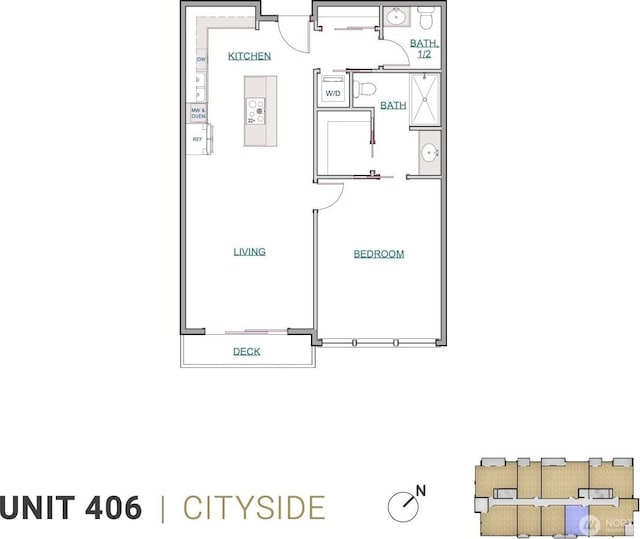 1025 Granary Ave Unit 406, Bellingham, WA 98225 - room layout