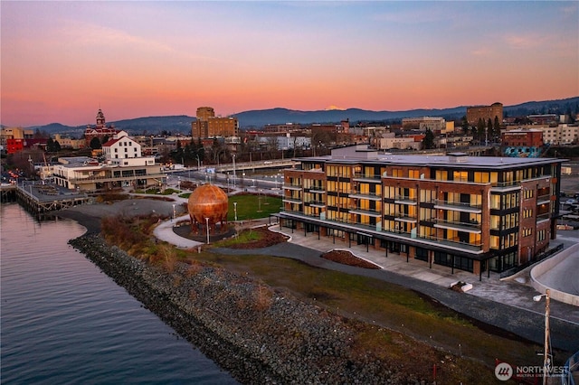 1025 Granary Ave Unit 305, Bellingham, WA 98225 - aerial view at dusk of a water view