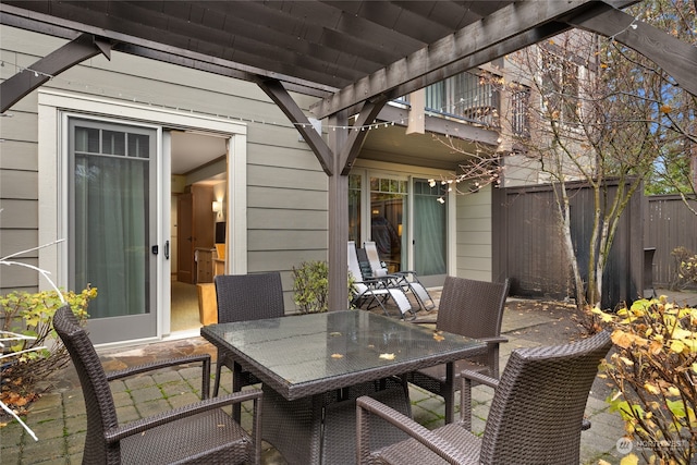 view of patio with a balcony