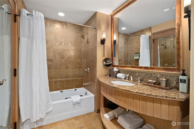 3600 Suncadia Trl Unit 2006, Cle Elum, WA 98922 - bathroom featuring shower / tub combo, vanity, and recessed lighting