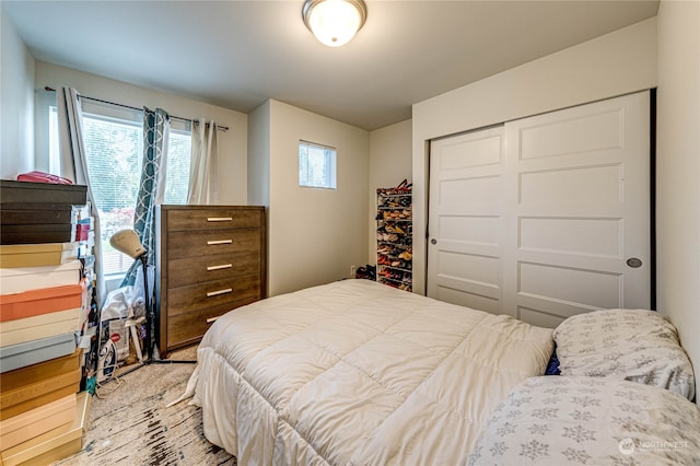 bedroom featuring a closet