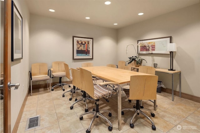 1545NW 57th St Unit 505, Seattle, WA 98107 - home office with baseboards and recessed lighting