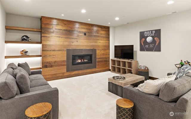 view of carpeted living room