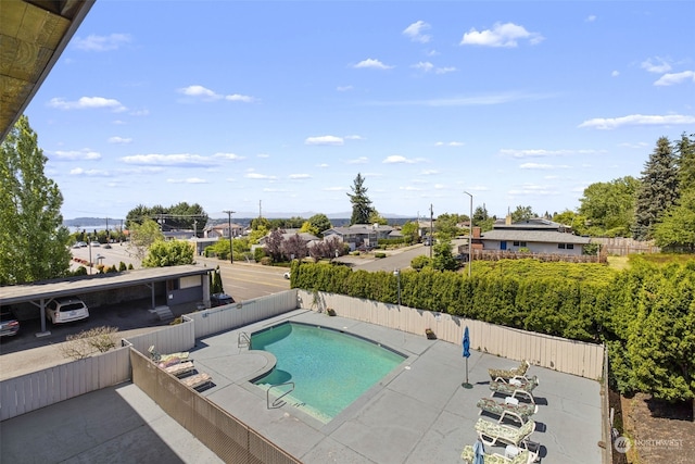 view of pool featuring a patio area