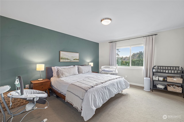 view of carpeted bedroom