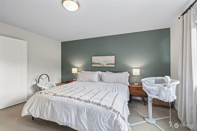 bedroom with carpet flooring