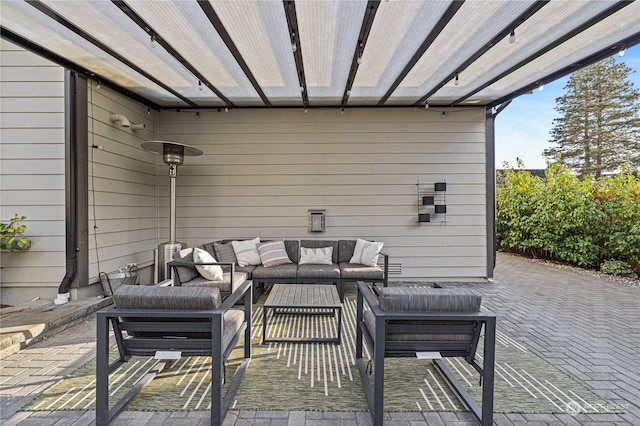 view of patio / terrace featuring an outdoor hangout area