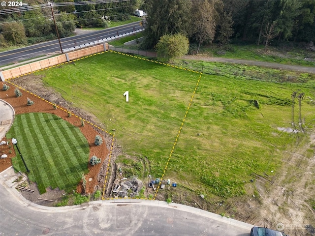 drone / aerial view with a rural view